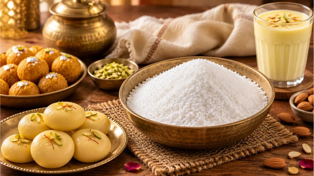 Bura sugar in traditional Indian recipes