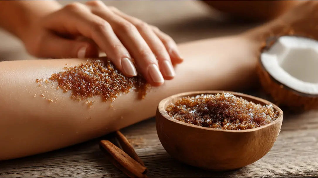 Homemade brown sugar scrub for skincare