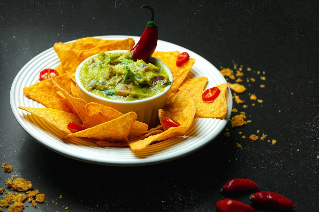 Avocado Hummus with Chips